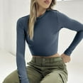 thumbnail image 4 of AUTOMET Ensemble 3 Pcs Manches Longues Basiques Crop Tops Automne Mode sous-Vêtements Ajustés Y2K, 4 of 4