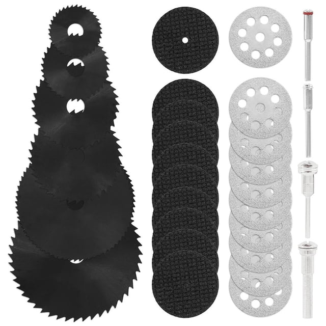 Ensemble de 30 Lames de Scie, mini Lames Circulaires pour Outil Rotatif Dremel, Disque de Coupe en Résine