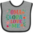 thumbnail image 3 of Inktastic Oma and Opa Love Me Girls Baby Bib, 3 of 4
