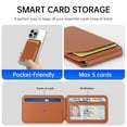 thumbnail image 4 of YINLAI Magnetic Phone Wallet Compatible with Mag-safe,Card Holder with Anti-fraud Protection for Back of Phone, Brown, 4 of 8