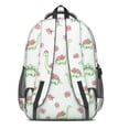 thumbnail image 3 of Dinosaur and Rose Light Green Pattern Cute School Backpack Bag with Padded Back and Adjustable Shoulder Straps 16.9 X 12.6 X 5.9 Inches, 3 of 5