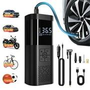 Portable Cordless Air Compressor 150PSI - Tire Inflator with LED Light, Smart Air Pump for Car, Bike, Motorcycle, Sports Balls