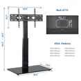 thumbnail image 4 of RTVR Modern Swivel Floor TV Stand for LCD LED TVs up to 75 inch Compatible with VESA Mount, Black, 4 of 10