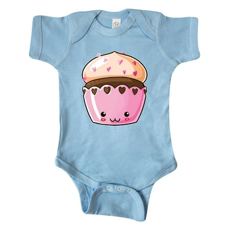 

Inktastic Cute Smiling Chocolate Cupcake with Heart Sprinkles Gift Baby Boy or Baby Girl Bodysuit