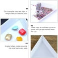thumbnail image 4 of Plastic Triangle Bead Sorting Trays White 50Pack 2.9In X 2.5In, 4 of 7
