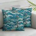 thumbnail image 3 of Seagulls Decorative Throw Pillow Case, Waves Flowing Water River Sketchy Birds Ornamental Swirl Doodle Style Art, Cushion Cover for Couch Living Room Car, Teal Grey Mint, 3 of 7