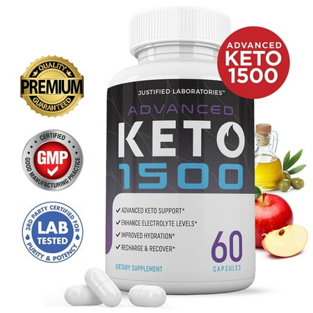 Keto 1500 Keto ACV Pills 1275mg Alternative to Gummies Dietary Supplement 60 Capsules
