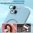 thumbnail image 2 of Magnetic Case for iPhone 13 Phone Case for Women, [Adaptation with Magsafe] Matte Luxury Soft Metallic Luster Design for iPhone 13 6.1'' with Camera Protector-Blue, 2 of 13