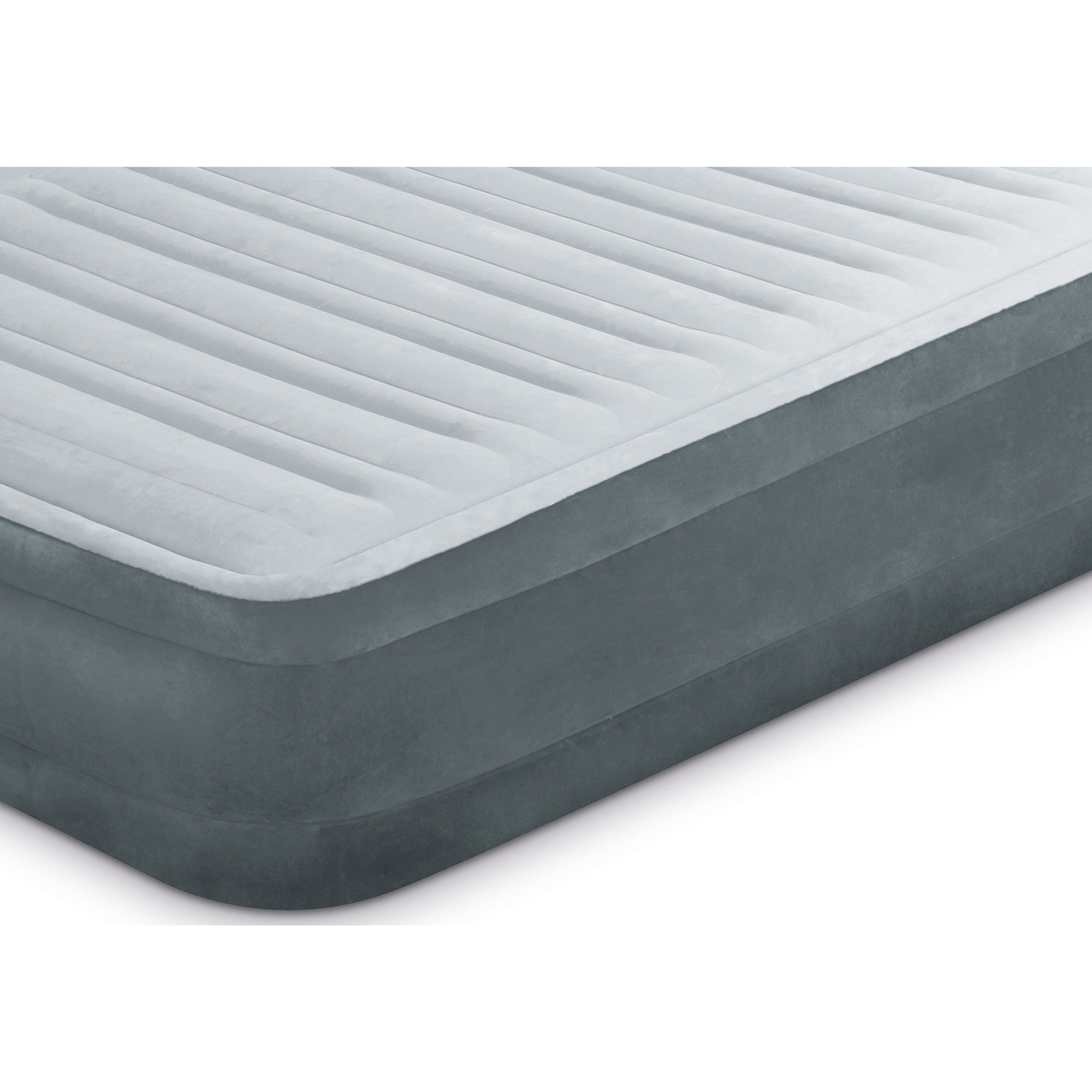 Used Twin Intex PVC Dura-Beam Series Mid Rise Airbed w/ Built In Electric Pump 