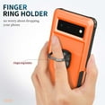 thumbnail image 4 of for Google Pixel 6 Case, Rugged Shockproof Heavy Duty Soft TPU Rubber Bumper Hard PC Back Hybrid Protective Case [with Ring Stand] for Google Pixel 6 (Without Screen Protector) - Orange, 4 of 8