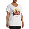 thumbnail image 4 of Terra & Sky Women's Plus Size Slub Graphic Tee, 4 of 6