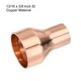 thumbnail image 3 of Uxcell Reducing Copper Coupling Fitting Straight with Sweat End, for HVAC Refrigeration 13/16 x 3/8 Inch, 3 of 6