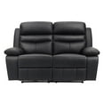 thumbnail image 3 of Lexicon Hancock Leather Power Double Reclining Love Seat in Black, 3 of 7