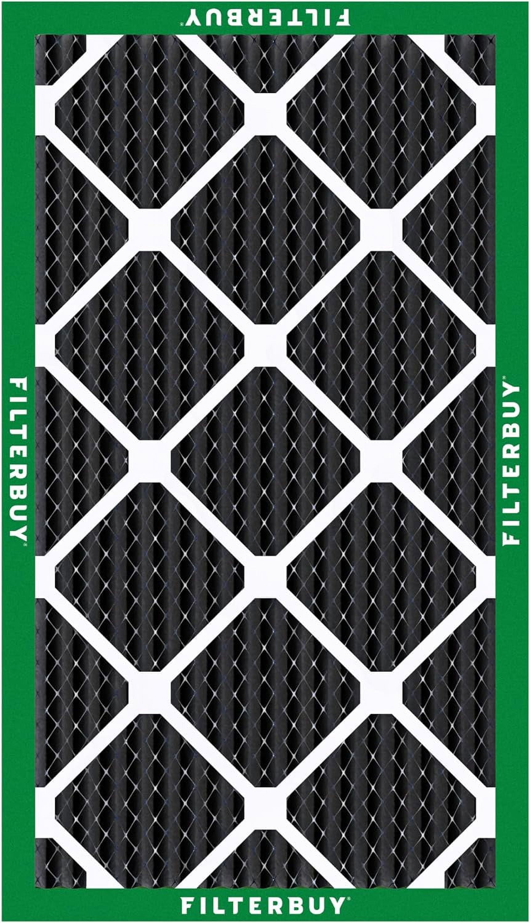 Filterbuy 12x24x1 Air Filter MERV 10 Odor Defense, Pleated HVAC AC Furnace Filter Replacement, 6-Pack