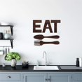 thumbnail image 2 of Carolilly EAT Sign for Kitchen Decor, Rustic Fork and Spoon Wall Art Wood Sign, 2 of 7