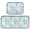 Rabbits and Tulips Pattern, variant on 2-Piece Kitchen Mat Set Non Slip Washable Floor Mats Decorative Rugs for Kitchen Sink Laundry Rabbits and Tulips Pattern