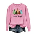 thumbnail image 4 of pimelu Christmas Sweater Womens Christmas Sweatshirt Plus Size Fashion Christmas Tree Graphics Print Sweatshirt Girls Long Sleeve Crewneck Pullover Tops, 4 of 4