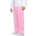 thumbnail image 5 of Gamviast Boys Open Bottom Sweatpants with Ankle Zippers Casual Athletic Track Pants Elastic Waist Relaxed Fit Back To School Gym Lounge Pants with Pockets Pink 9-10Years, 5 of 8