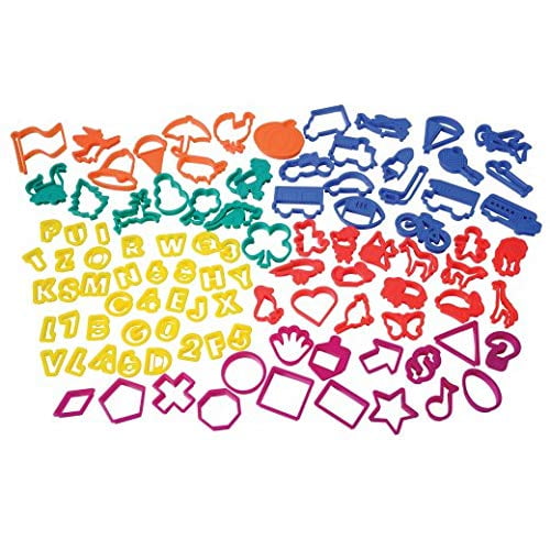 Constructive Playthings-CPX-556 Play Cookie Cutter Set, Sizes from 2-4-Inch, Set of 91