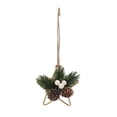 thumbnail image 1 of Handmade Unique Pine Cone Christmas Hanging Decorative Wreath,  Twine And Polyester, DIY Star String Lights, Multifunctional Room Decorations, 1 of 8