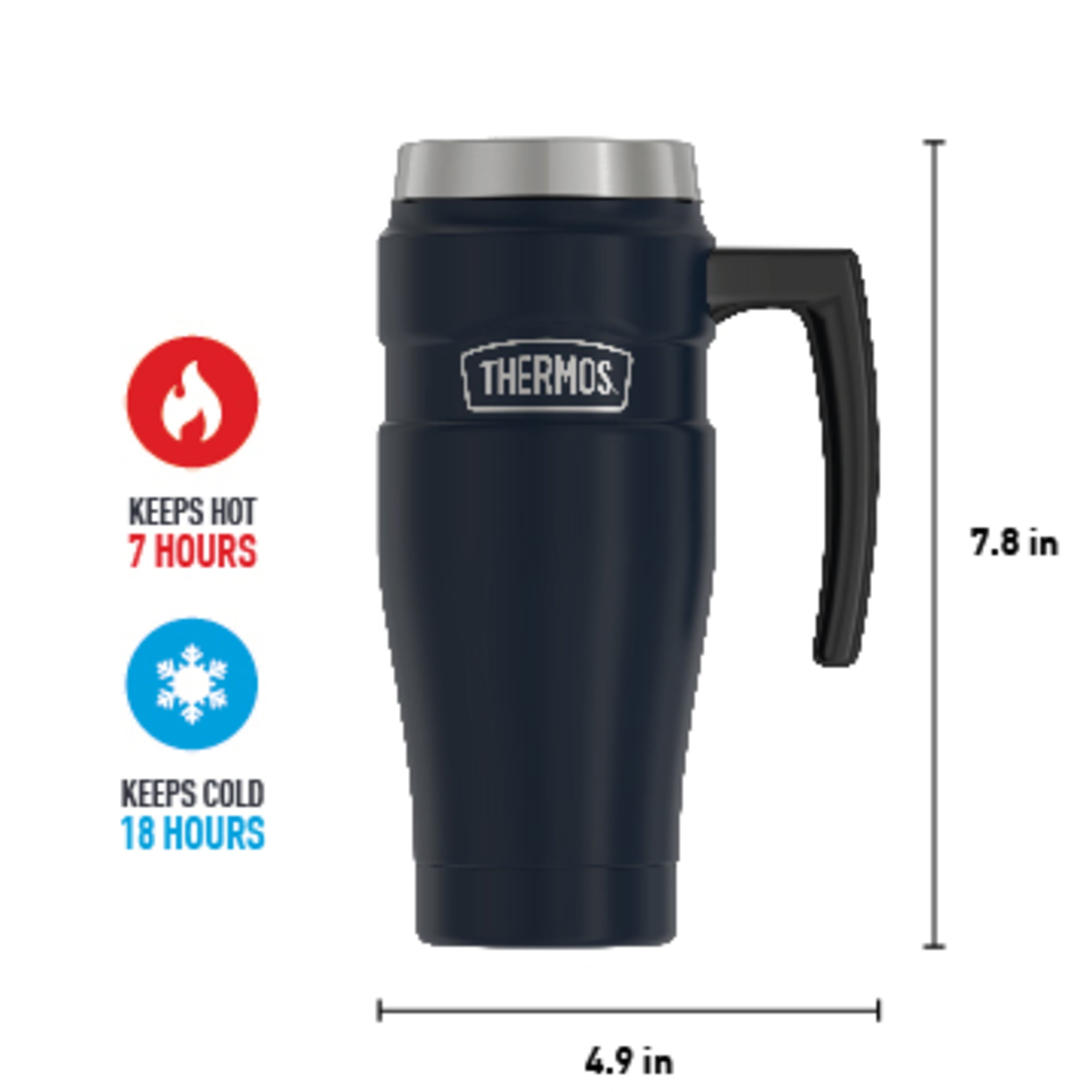 Thermos Stainless King Travel Mug with Handle (Brushed St/St