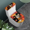 thumbnail image 3 of HELLHERO Cat and Maple leaves Toilet Covers Set of 2 Pieces Soft Lid Cover Set for Toilet Elastic Installation Bathroom Supplies, 3 of 8