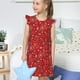thumbnail image 4 of Fotbe Red Paisley Floral Vestido de Dormir para Niñas de 3 a 10 Años, Mangas Cortas, Estilo Princesa, Pijama Camisón con Mangas Voladas-X-Large, 4 of 6