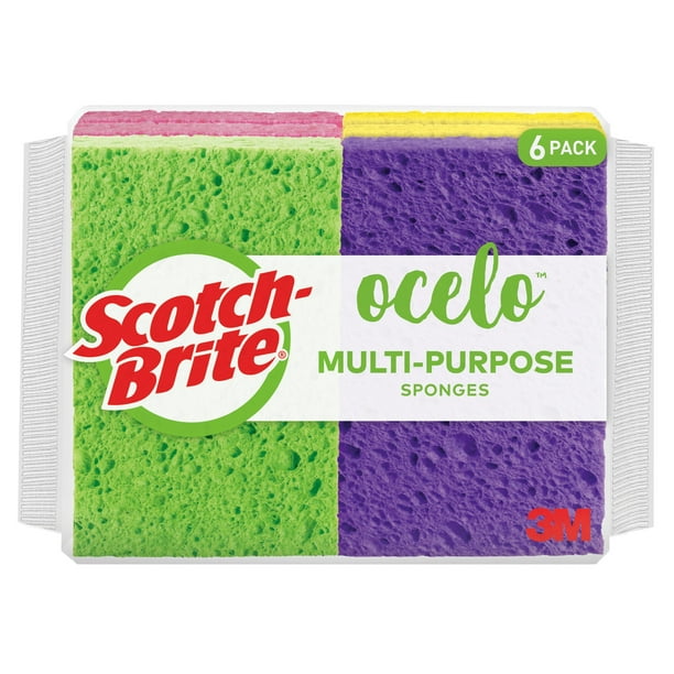 ScotchBrite ocelo MultiPurpose Sponges, 6 Sponges