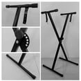 Piano Keyboard Stand X Shaped 7 Level Adjustable Holder for Zither