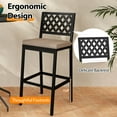 thumbnail image 5 of Costway Set of 2 Outdoor Bar Height Dining Chairs Patio Metal Bar Stools  with Cushion, 5 of 7