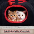 thumbnail image 3 of Cama gótica para gatos túnel tipo ataúd con cojín lavable ideal para gatos de interior de hasta 11 kg cueva con forma de cueva para gatitos y conejos, 3 of 6