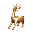 thumbnail image 2 of yotijay Cartoon Deer Statue Art Craft Ornament Desk Storage Tray Modern Resin Decorative Standing Golden, 2 of 9