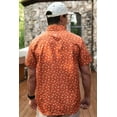 thumbnail image 2 of Burlebo Men's Performance Short Sleeve Button Up Shirt (Lone Star State Orange, XX-Large), 2 of 2
