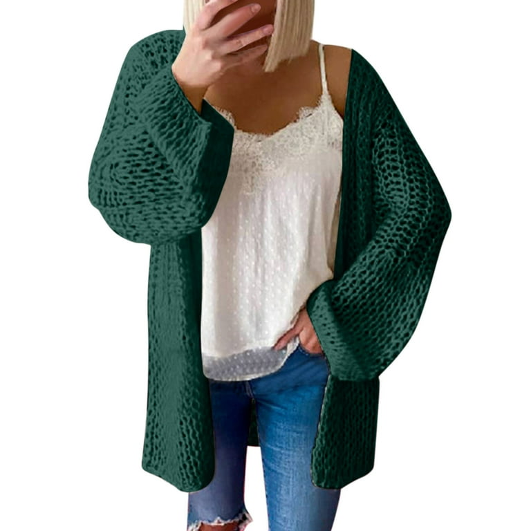 Sweater Cardigan Women with Buttons Women Casual Solid Color Long