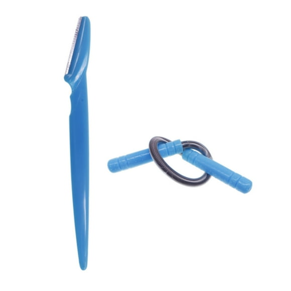 keepw Eyebrow Stencil Reusable Shapers Hair Removal Template Face Threading Tool Shavers Folding Eyebrows Trimmer Makeup Tool for Girl Blue Blue