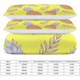 thumbnail image 2 of HAHDAXIA Pineapple Fruit Pattern Bedding Solid Comforter Set for All Seasons,3 Pieces(1 Comforter+2 Pillowcases),Soft Microfiber Bedding Set Queen(90"x90"), 2 of 7