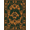 Orange Brown Green, Pattern 2, variant on ODIKA 5'x7' Washable Area Rug Forest Wildlife Antler Motifs Vintage Grain Border Woodland Print Refined for Small Living Room, Bedroom, Easy Care, Non-Shedding, Pet Friendly