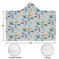 thumbnail image 3 of Wearable Blanket,Colorful Cartoon Dinosaurs with Mixed Elements Pattern Hooded Wearable Flannel Blanket for Adults & Teens,Winter Poncho Shawl Wrap Cape Cozy Anti-Pill,60"x80", 3 of 5