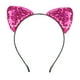 thumbnail image 2 of Diademas con orejas de gato para fiesta, orejas de gato con lentejuelas reversibles, diadema con orejas de gato, durabilidad extendida, 2 of 9