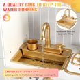 thumbnail image 4 of Wooden Kids Kitchen Playset with Running Water Lights & Sound, Play Kitchen Pretend Play Toy Set for Toddler 3-6 Years Old, 4 of 11