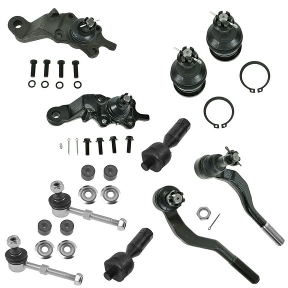 TRQ 10pc Kit Ball Joint Tie Rod Sway Bar Link for 95-00 Toyota Tacoma Pickup 4WD PSA59451