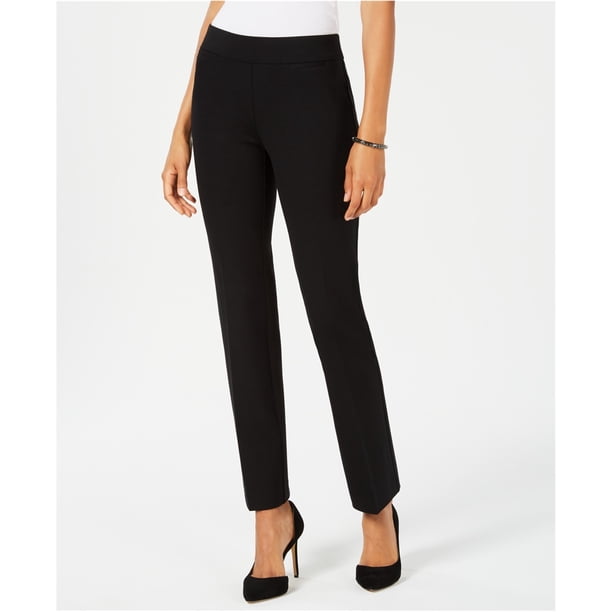 Pantalones casuales de compresión Kasper para mujer negro 16