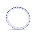 thumbnail image 2 of AFFY Simulated Blue Sapphire Full Eternity Band Ring 14k White Gold Over Sterling Silver-7.5, 2 of 6