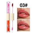 thumbnail image 4 of Julystar 3 Colors Dual Ended Lip Gloss Set, 2-in-1 Tinted Lip Tint + Shimmer Glitter Lip Gloss, Long Lasting Non-Sticky Plumping Lip Makeup Kit for Women, 4 of 12