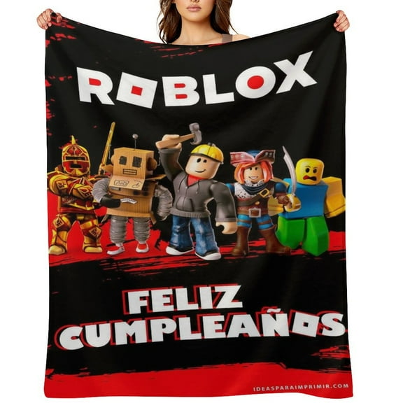 Roblox flannel blanket throw Plush Throw Blanket - Measures - Kids Super Soft Fleece Creeper Battle Bedding