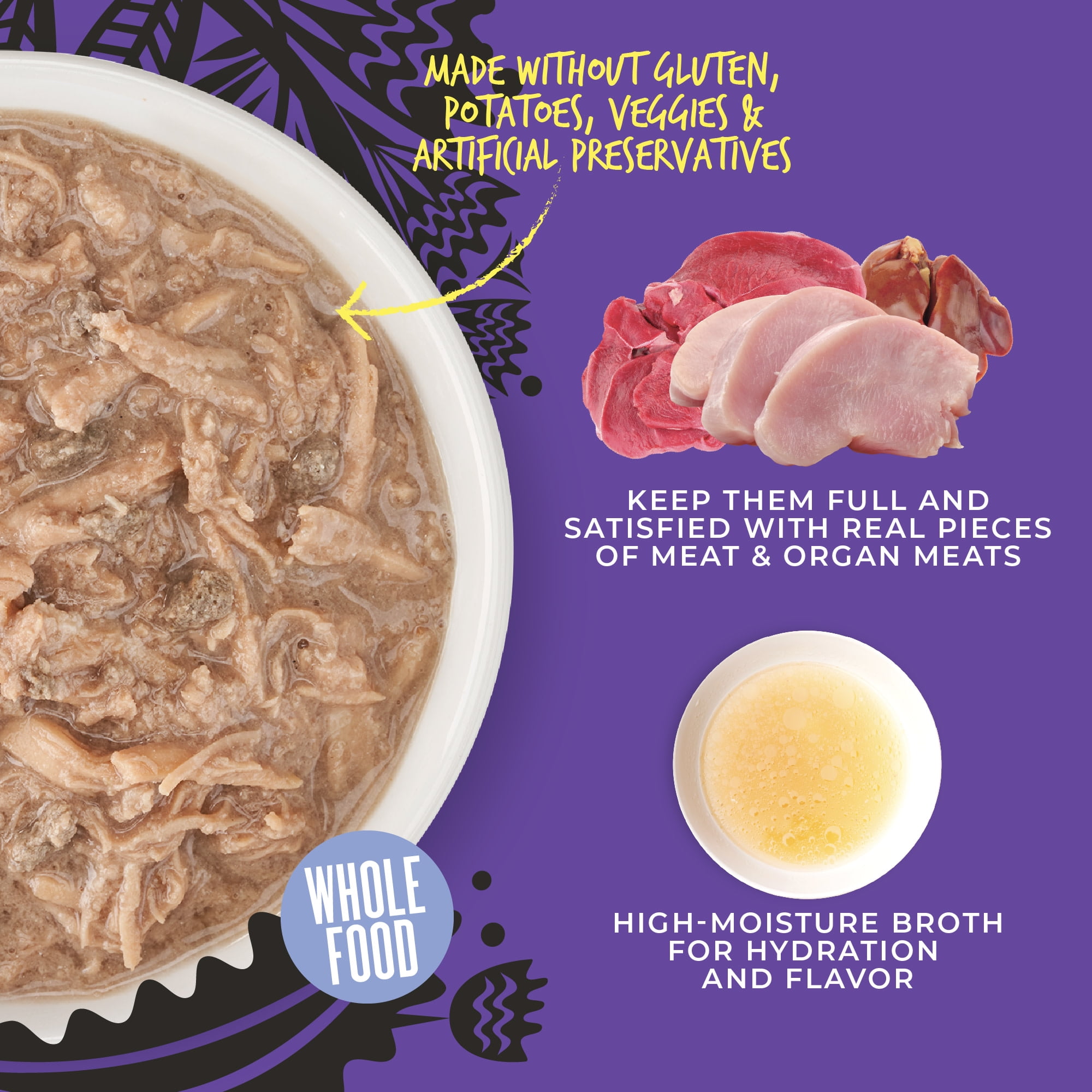 Tiki Cat After Dark Shreds Whole Foods Wet Cat Food, Variety Pack, 3 oz. Can (12 Count)