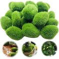 thumbnail image 1 of 6 uds bolas de musgo artificiales piezas de bolas de musgo verde piedras falsas decorativas (7*10cm), 1 of 5