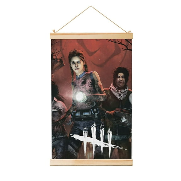 Dead By Daylight Dbd Wooden Shaft Hanging Poster Home Decor Poster Wall Art Painting For Living Room Bedroom 12"X18"