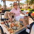 thumbnail image 3 of Golf Cart Seat Covers for 2 Seater,Fall Gnomes Microfiber Cart Seat Towel Blanket,Pumpkins Thanksgiving Leaves Autumn Retro Check Absorbent NonSlip Bench Seats Protector for Golf Course 51"x31", 3 of 9