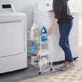 thumbnail image 6 of Rubbermaid Freestanding 3-Tier Mobile Wheeled Cart Storage Solution, White, 6 of 8